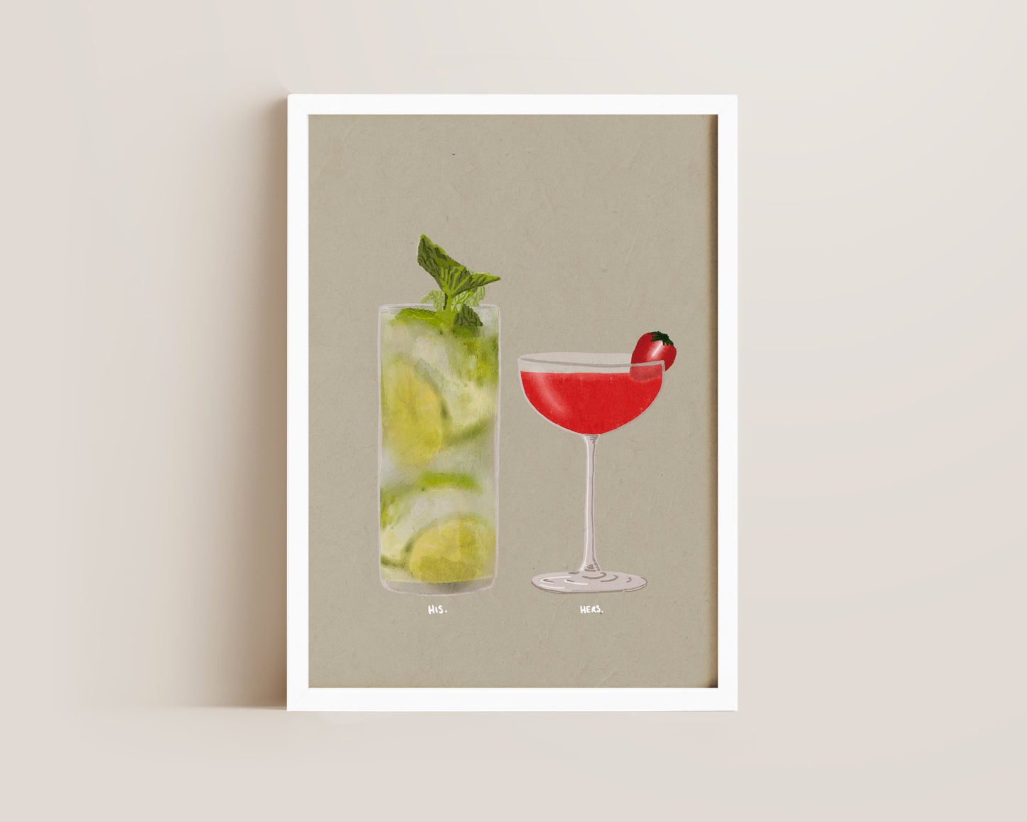 Mojito & Strawberry Daiquiri Print