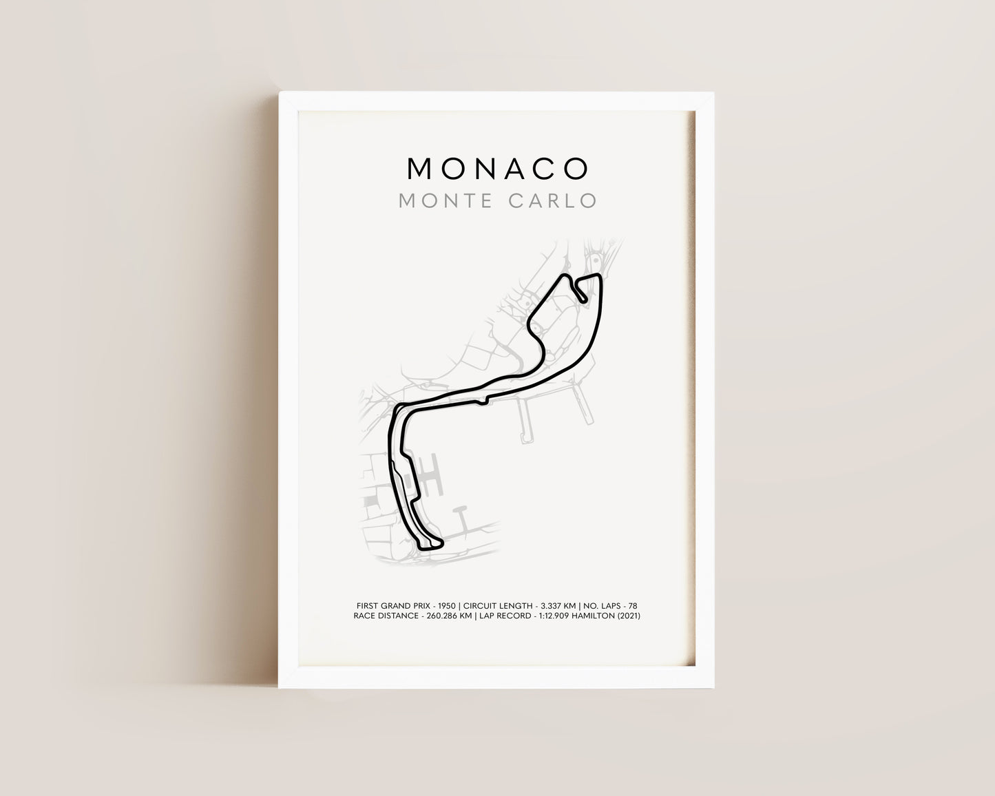 F1 Monaco Track Print