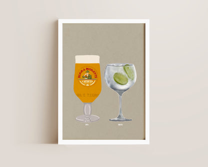 Moretti & Gin & Tonic Print