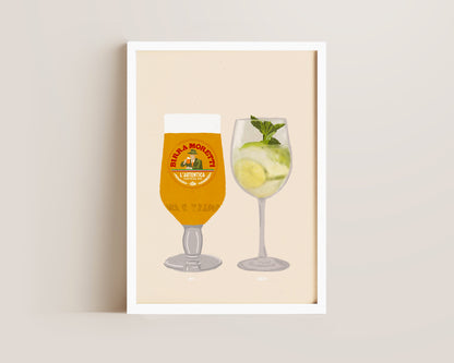 Moretti & Hugo Spritz Beige Print