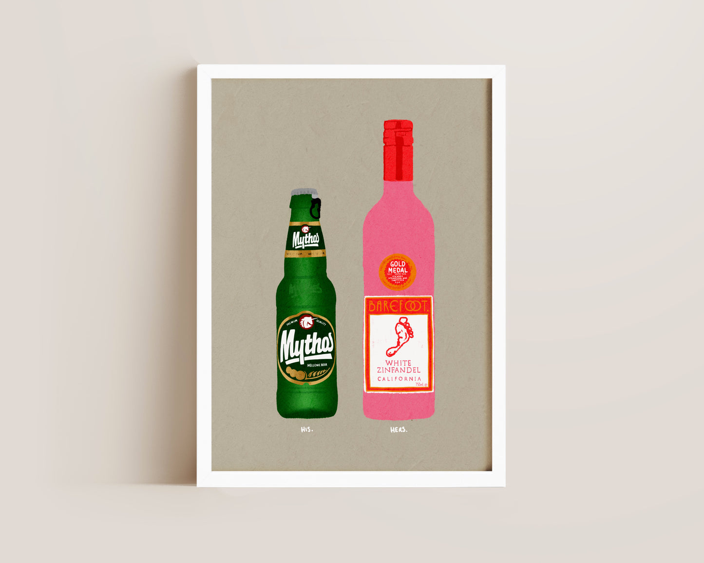 Mythos Beer & White Zinfandel Print