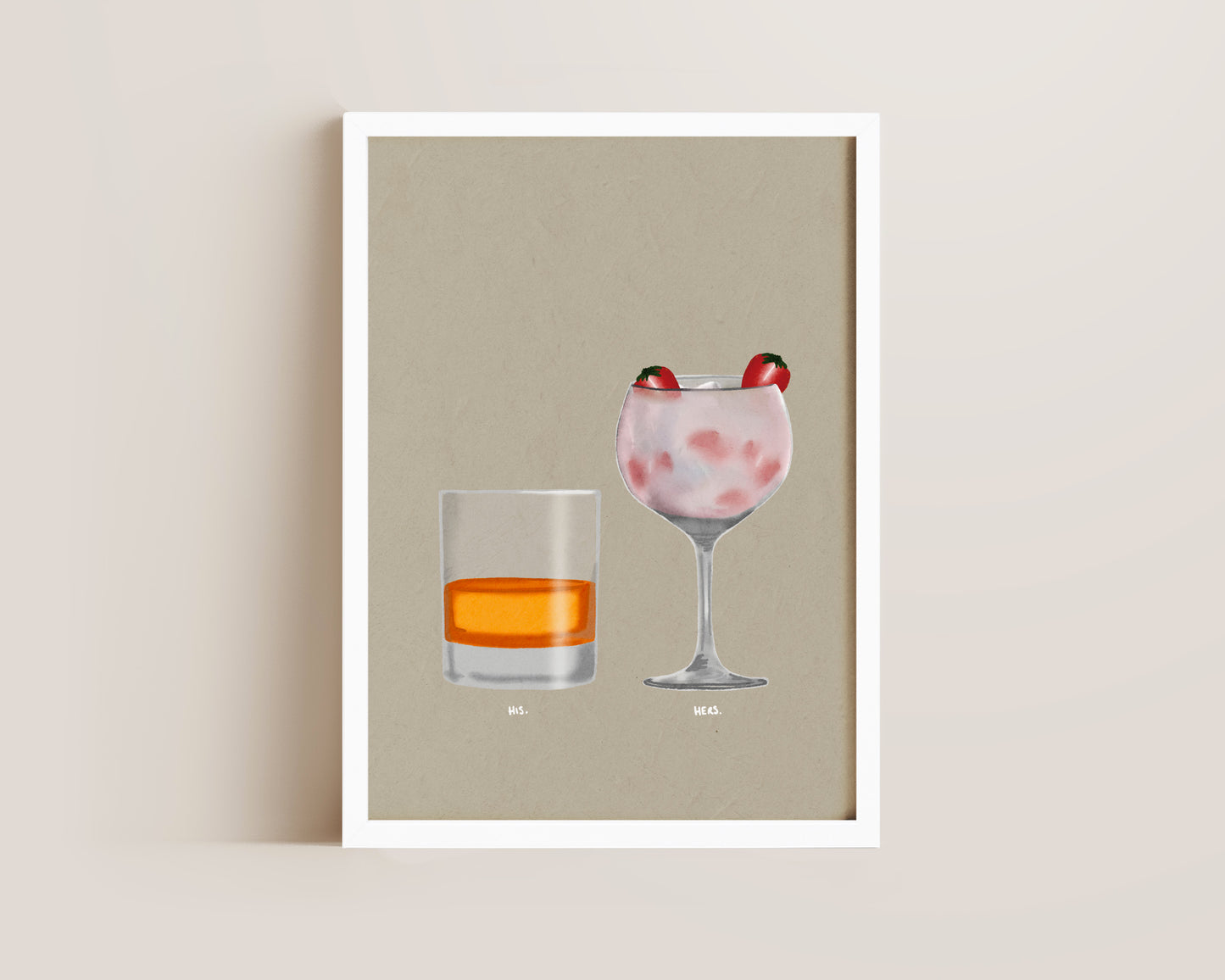 Whisky & Pink Gin Print