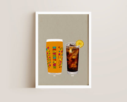 Neck Oil & Vodka Coke Print