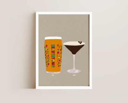Neck Oil & Espresso Martini Print