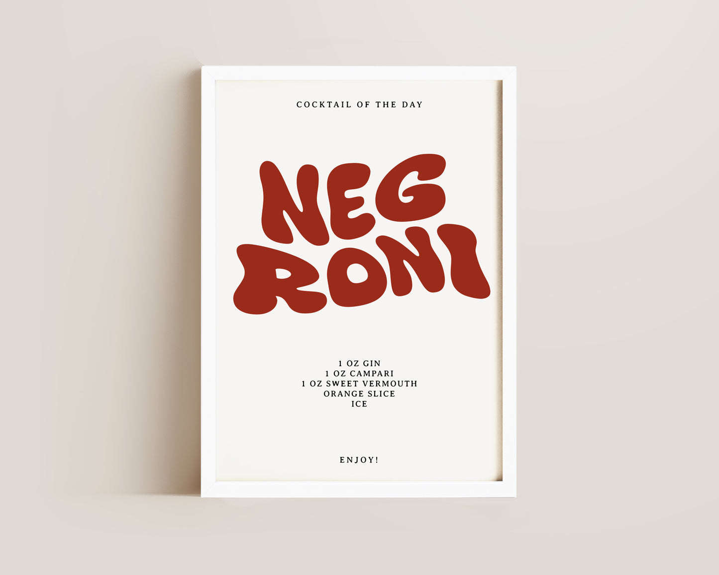 Negroni Recipe Print