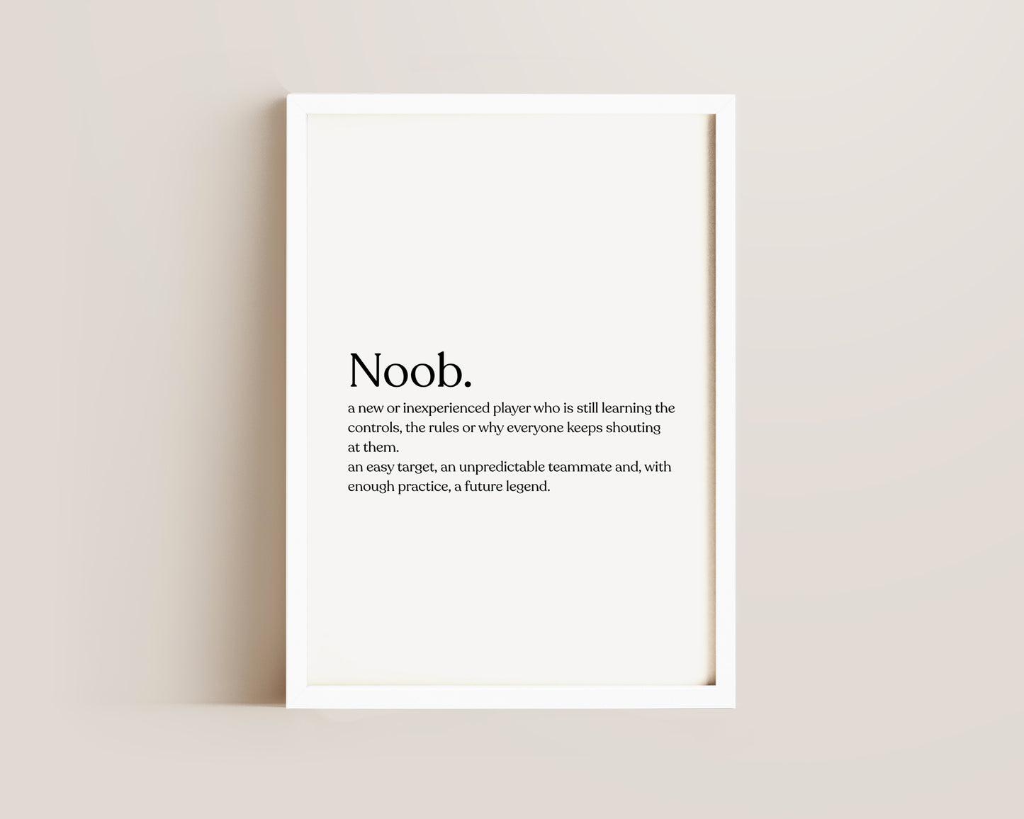 Noob Definition Print