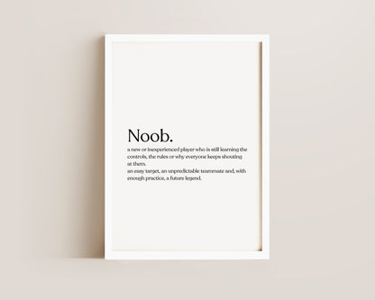Noob Definition Print