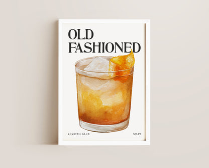 Old Fashioned Cocktail Print