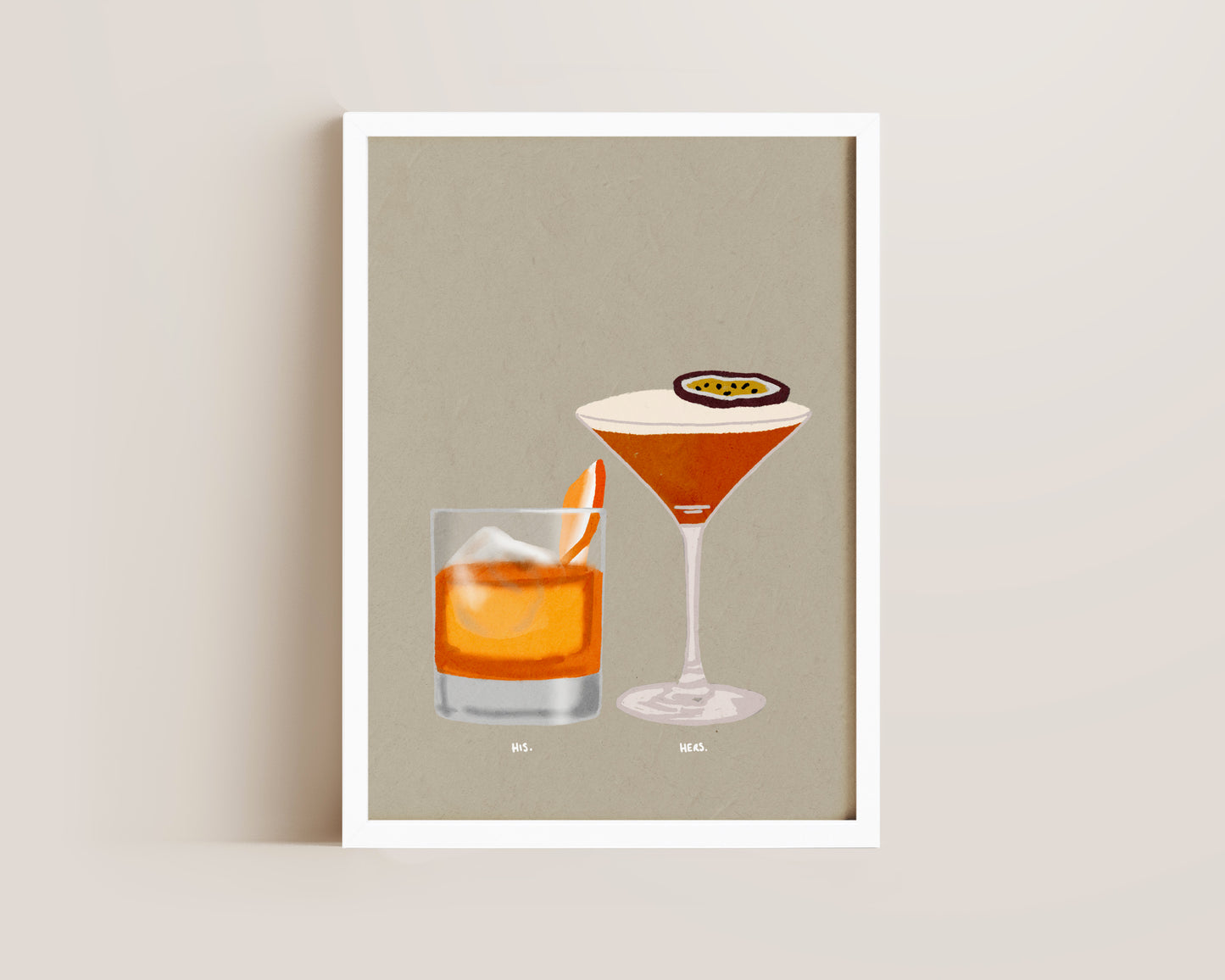 Old Fashioned & Pornstar Martini Print