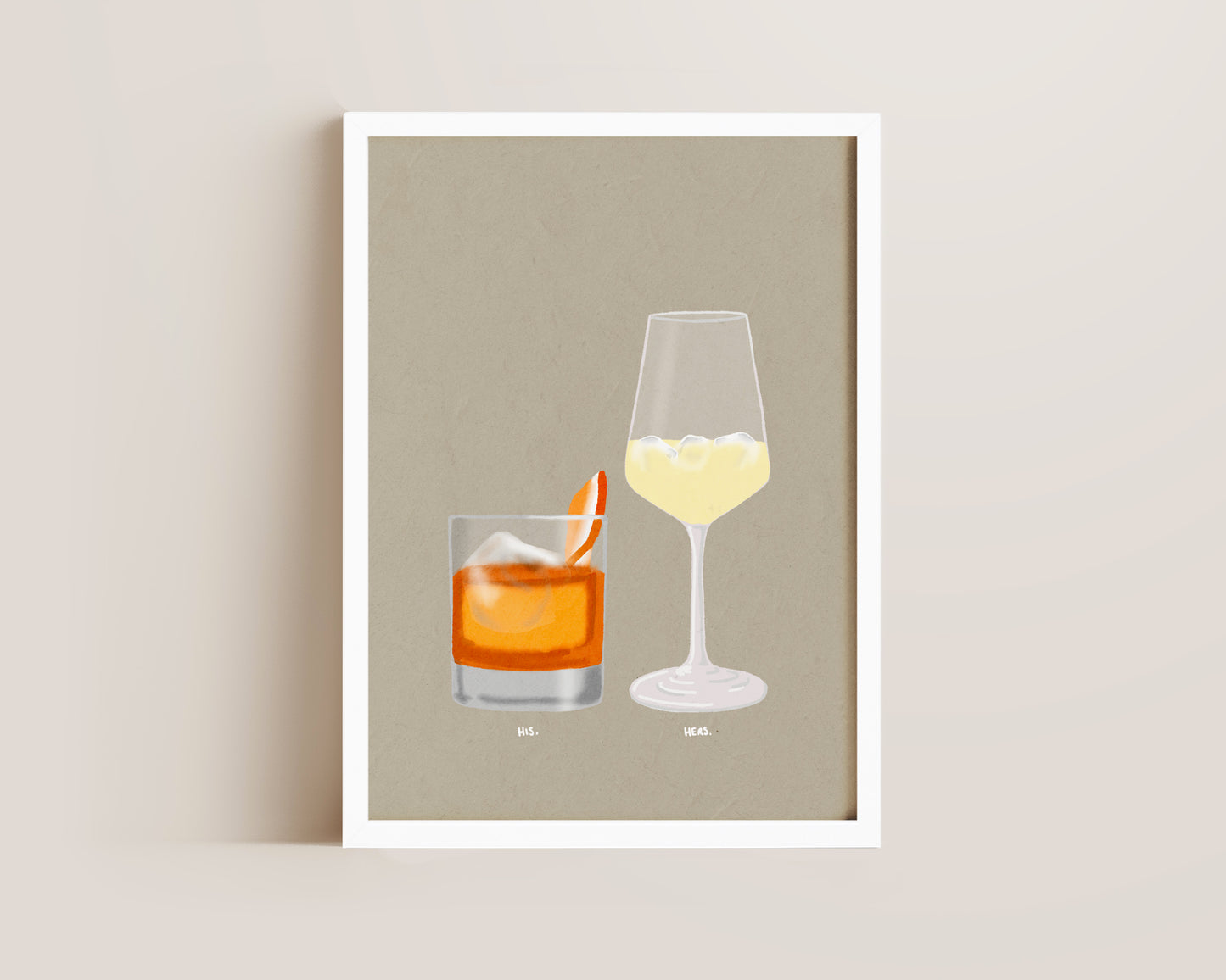Old Fashioned & White Wine Spritzer Print