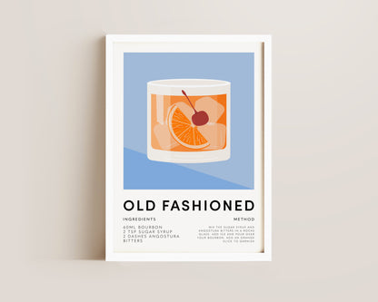 Old Fashioned Mixology Print