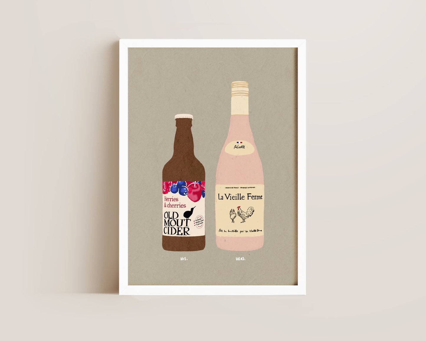 Old Mout Berries & Cherries & Chicken Wine Print