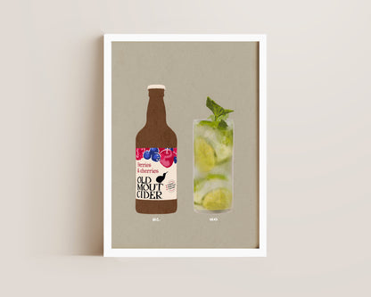 Old Mout Berries & Cherries & Mojito Print
