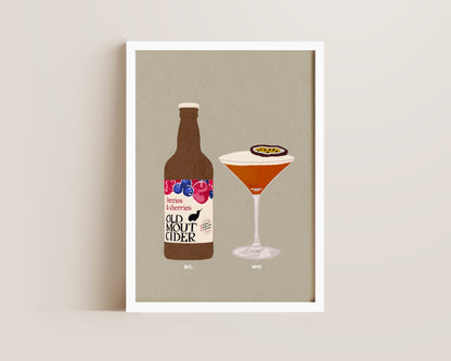 Old Mout Berries & Cherries & Pornstar Martini Print