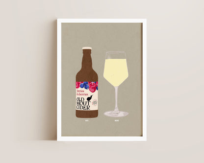 Old Mout Berries & Cherries & White Wine Print