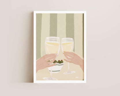 Olives & Wine Print