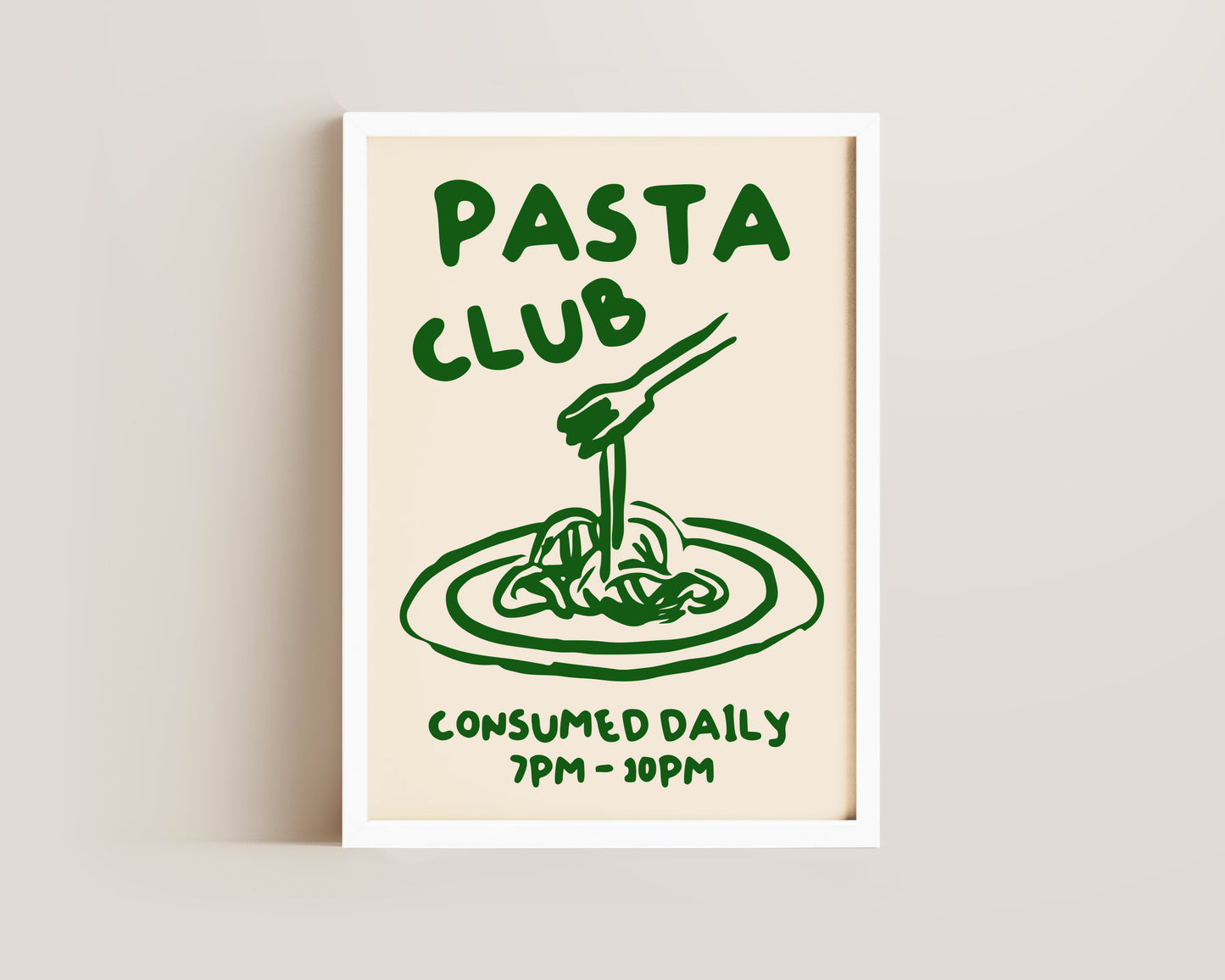 Pasta Club Print In Green