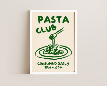 Pasta Club Print In Green