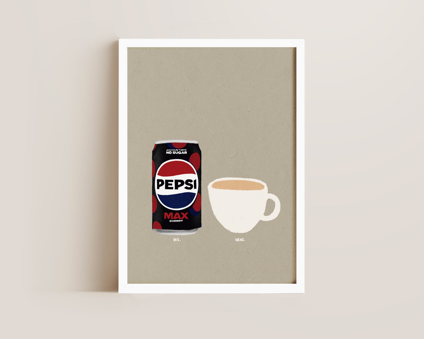 Pepsi Max Cherry & Cup Of Tea Print
