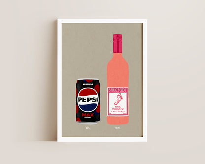 Pepsi Max Cherry & Pink Moscato Print