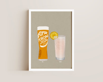 Peroni & Archers & Lemonade Print