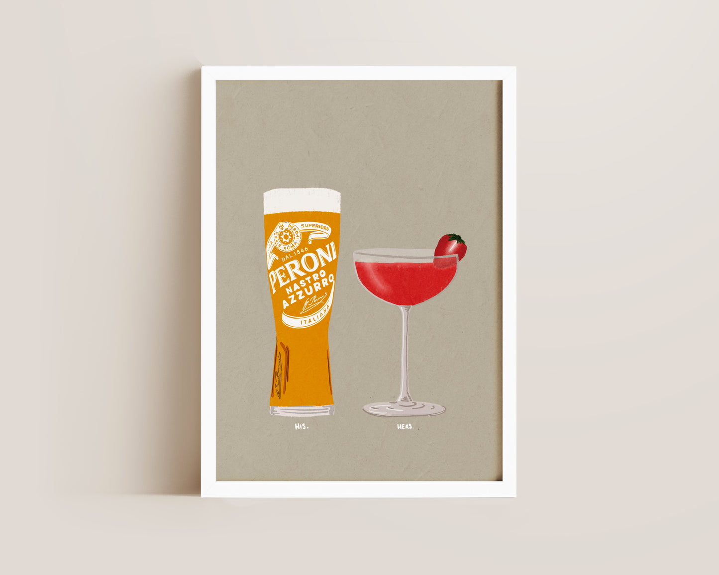 Peroni & Strawberry Daiquiri Print