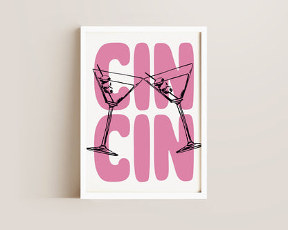 Cin Cin Pink Print