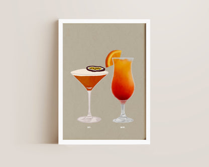 Pornstar Martini & Sex On The Beach Print