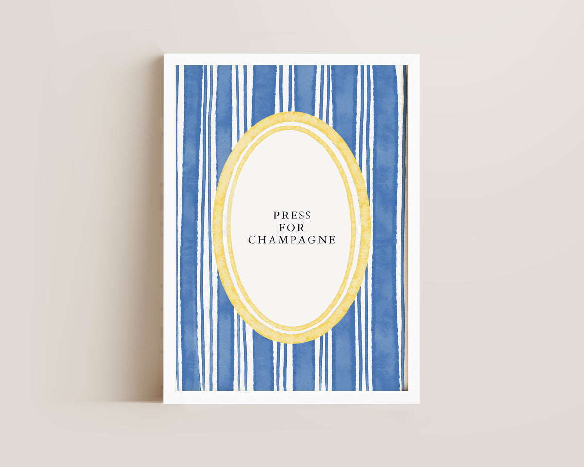 Press For Champagne Print