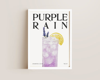 Purple Rain Cocktail Print