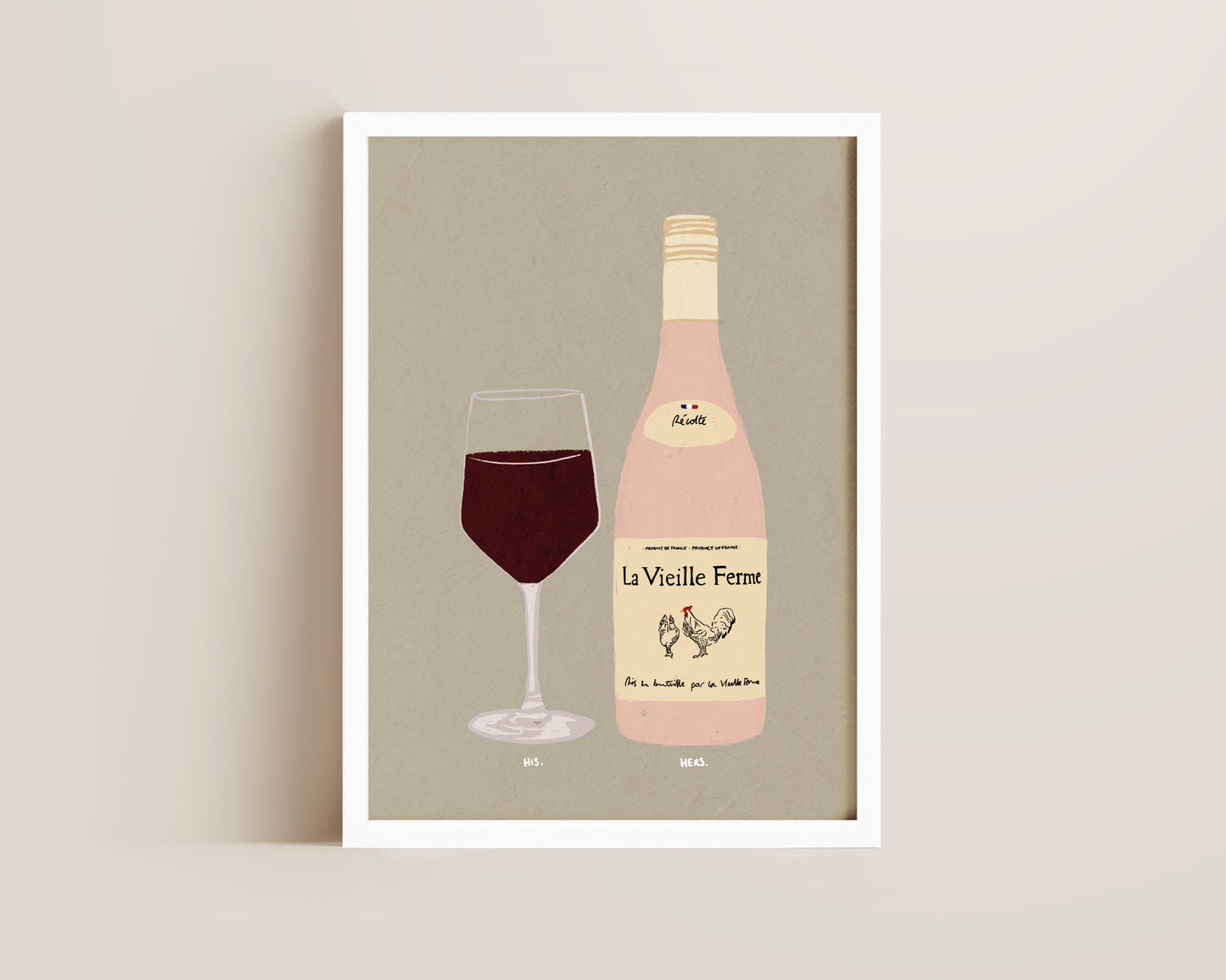 Red Wine & Chicken Wine Print