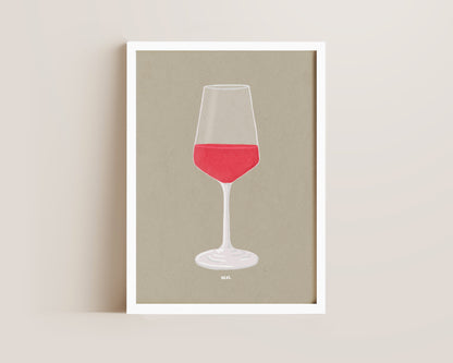 Glass Of Rose Print