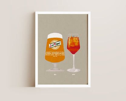 San Miguel & Aperol Spritz Print