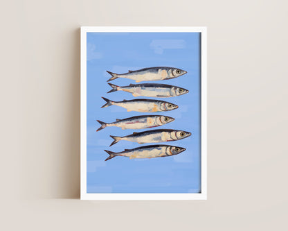 Blue Sardines Print