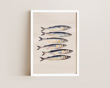 Blush Pink Sardines Print