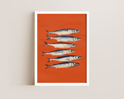 Burnt Orange Sardines Print