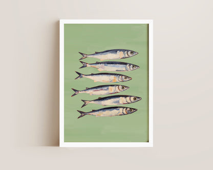 Green Sardines Print