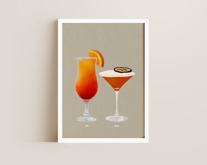 Sex On The Beach & Pornstar Martini Print