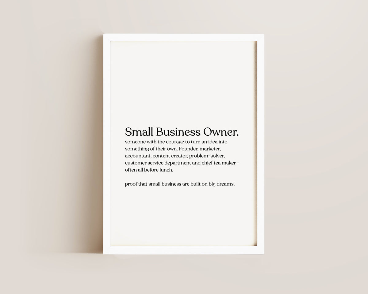 Small Business Owner Definition Print