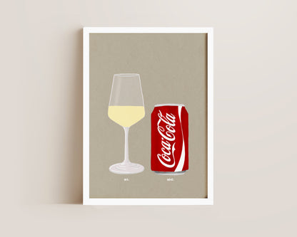 White Wine & Coke Print