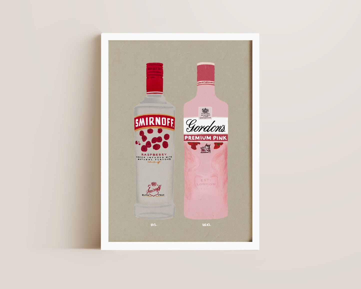 Smirnoff Raspberry Vodka & Gordon's Pink Gin Print