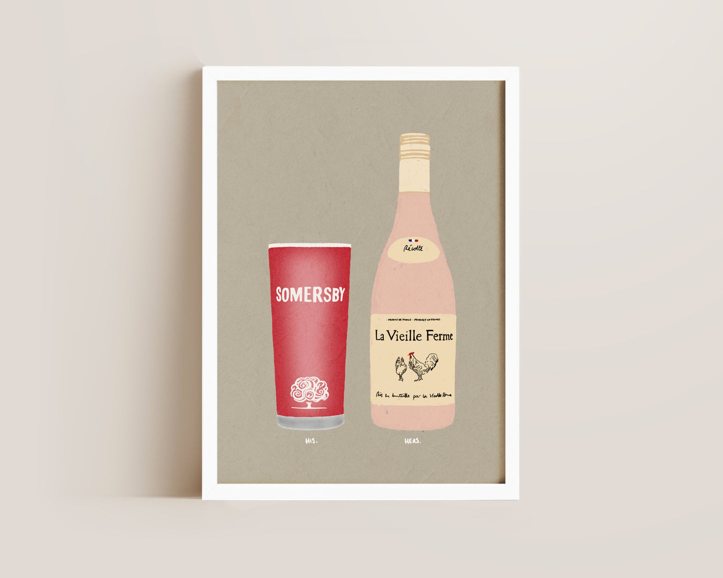 Somersby & Chicken Wine Print
