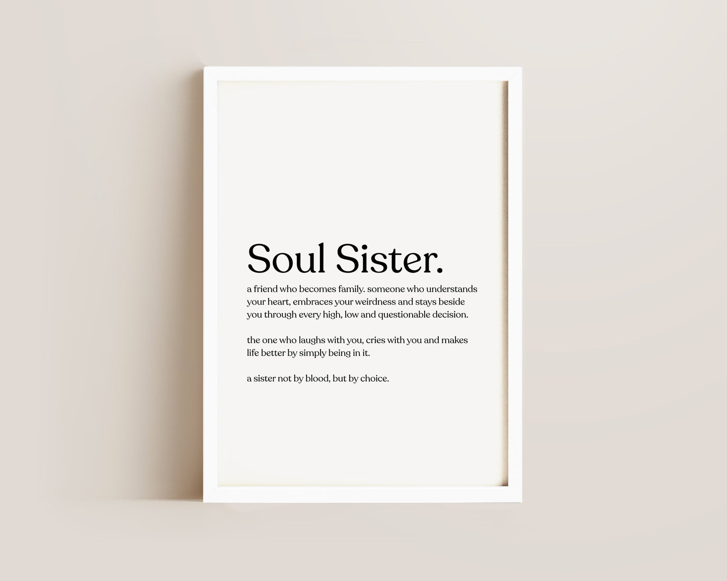 Soul Sister Definition Print
