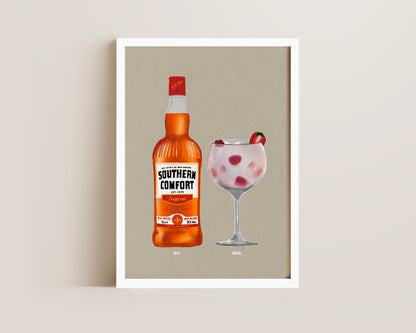 Southern Comfort & Pink Gin Print