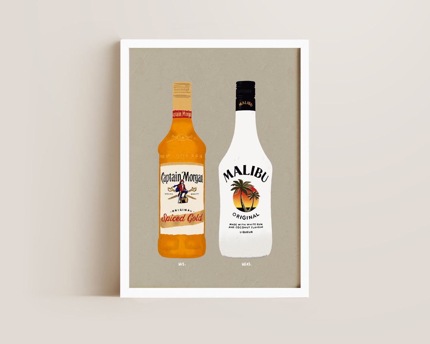 Spiced Rum & Malibu Print
