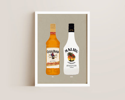 Spiced Rum & Malibu Print