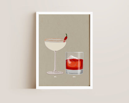 Spicy Marg & Negroni Print