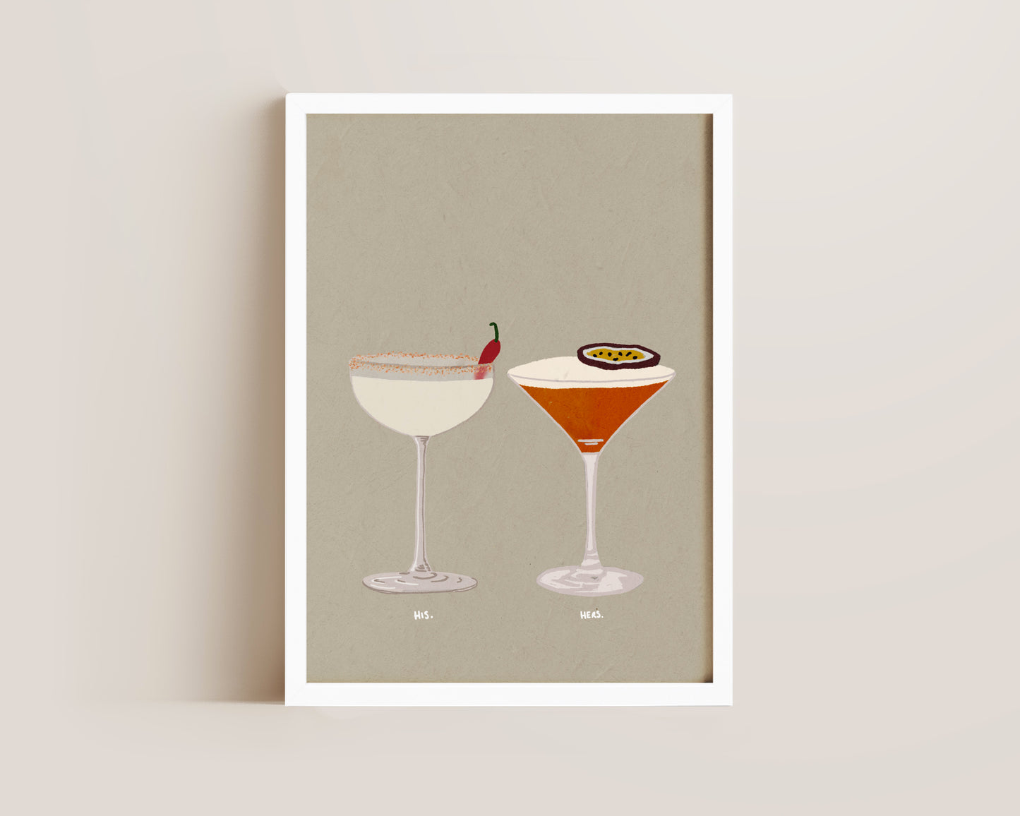 Spicy Marg & Pornstar Martini Print