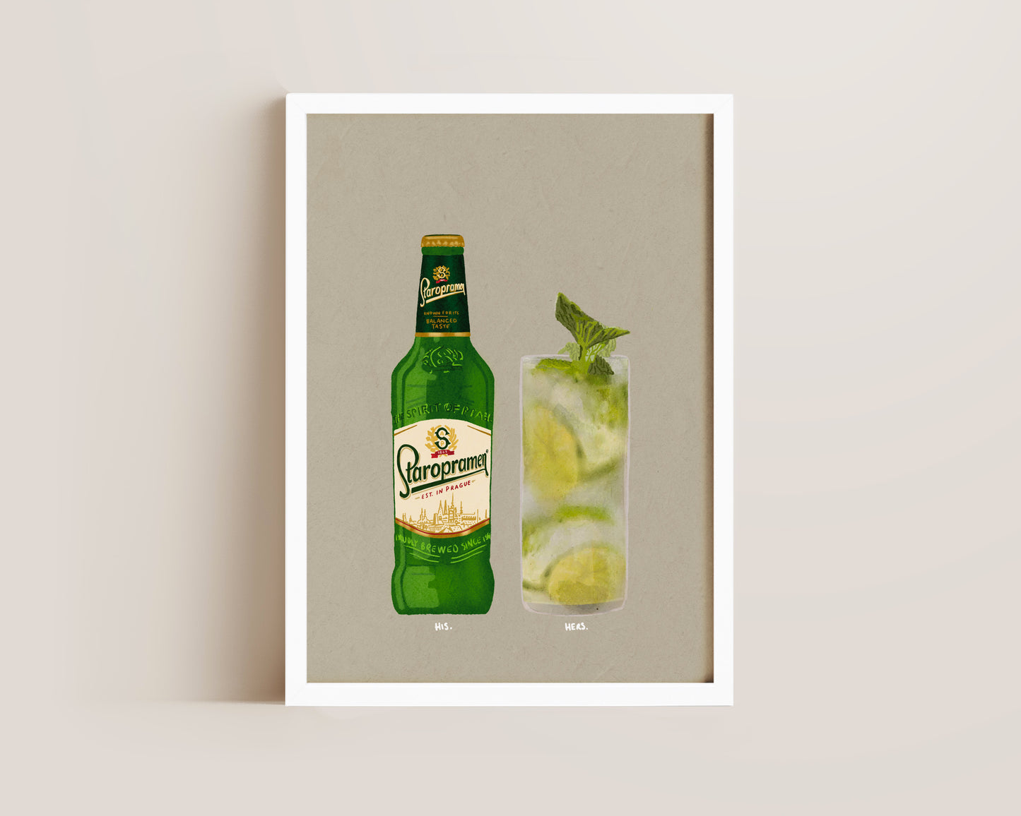Staropramen Bottle & Mojito Print