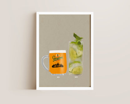 Staropramen & Mojito Print